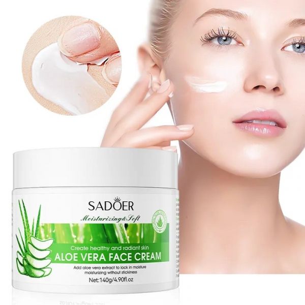 SADOER Refreshing and moisturizing face cream with aloe vera, 140g.